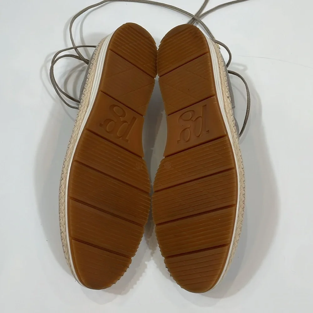 Paul Green Marcey Espadrille Flat Ankle Wrap Metallic Size 9 (6.5 UK)